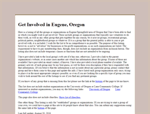 Tablet Screenshot of getinvolvedineugene.com